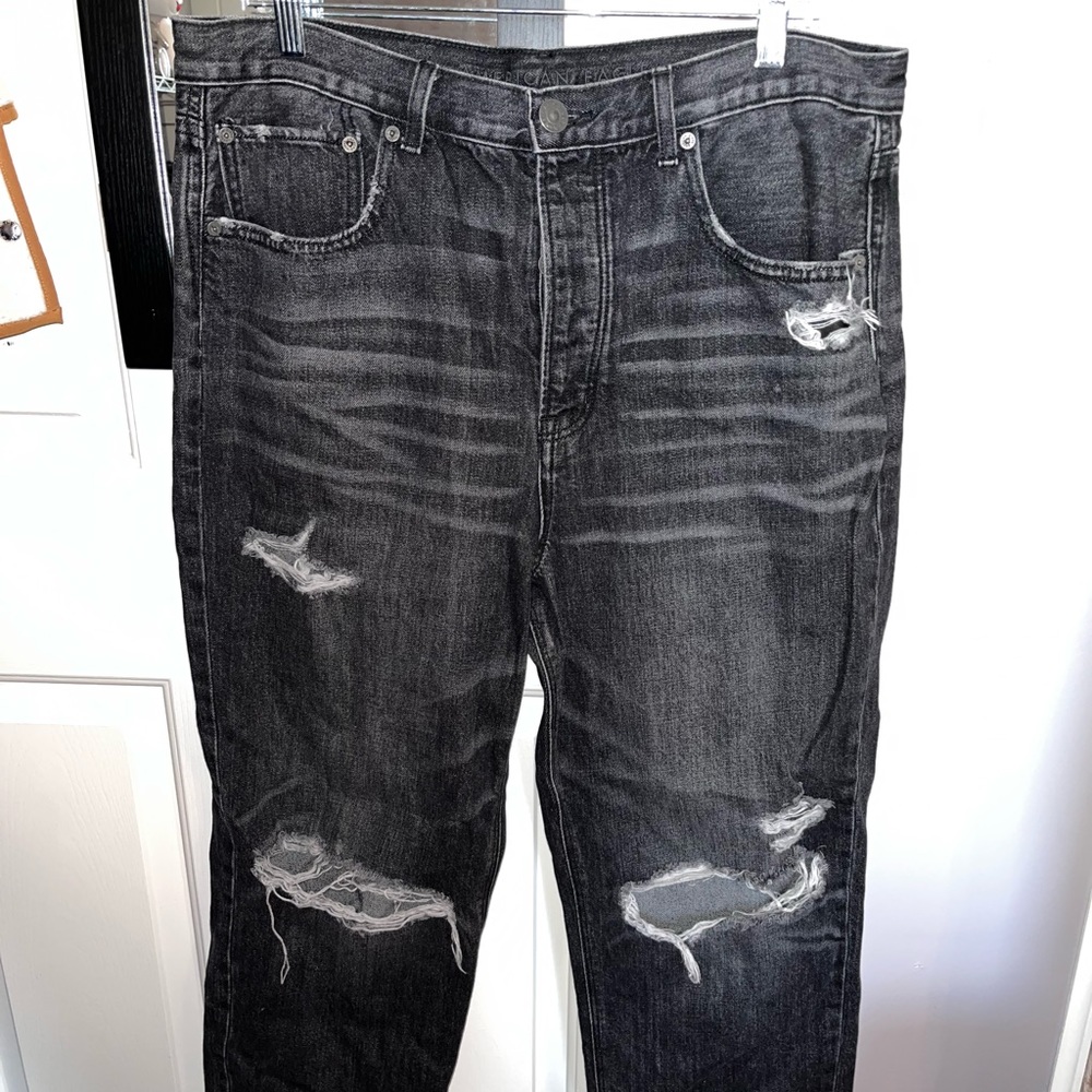 American eagle black boyfriend jeans